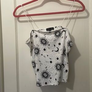 Black and white crop top